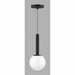 Crna viseća svjetiljka sa staklenim sjenilom ø 15 cm One – Squid Lighting
