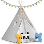 Nukido Teepee šator za djecu s svjetlima - sivi