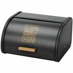 KUTIJA ZA KRUH BLACK METAL 30x26x17cm CRNA