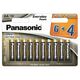 Panasonic alkalne AA baterije, LR6, Everyday Power, 1.5V, 10 komada, oznaka modela LR6EPS/10BW 6+4F