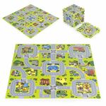 Ecotoys velika Eva pjenasta podloga za djecu grad, zeleno 90,5 x 90,5 cm 21 kom