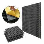 Veles-X Acoustic Pyramids Self-Adhesive 30 x 30 x 3 cm - MVSS 302 Anthracite