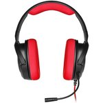 Corsair HS35 gaming slušalice, 3.5 mm, crna/crvena/plava, 40dB/mW, mikrofon