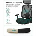 SONGMICS office chair, black, OBN61BKV1