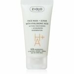 Ziaja Face Mask + Scrub with Hyaluronic Acid maska za piling 55 ml