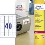 Avery-Zweckform L6140-20 etikete 45.7 x 25.4 mm poliester film bijela 800 St. trajno naljepnice s jakim ljepilom, univerzalne naljepnice laser, kopija 20 Blatt din a4