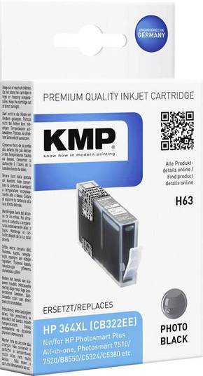 KMP patrona tinte kompatibilan zamijenjen HP 364XL foto crna H63 1713