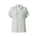 VERO MODA Bluza 'BUMPY' tamno zelena / bijela